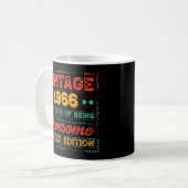 ヴィンテージ 1966 メイドイン1966 60歳の誕生日 60歳 コーヒーマグカップ (正面左)