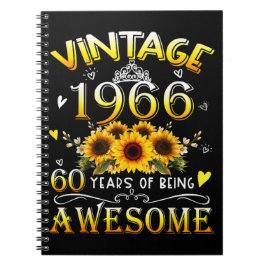 ヴィンテージ 1966 60年間最高だった ノートブック