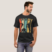 ヴィンテージ 1970年代スタイル ラグビー スポーツ ギフト 少年 Tシャツ (正面フル)