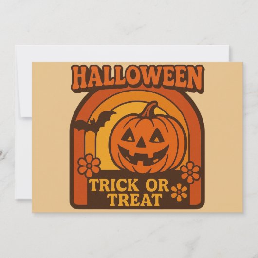 ヴィンテージ 1970年代 ハロウィン トリックオアトリート 招待状 (正面)