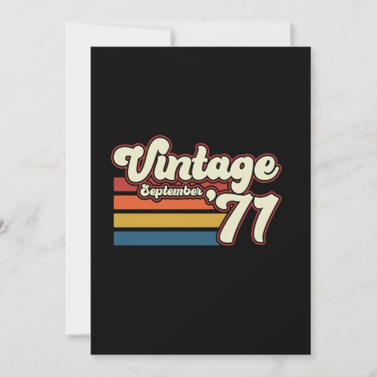 ヴィンテージ 1971 50歳の誕生日 招待状 (正面)