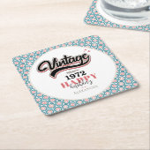 ヴィンテージ- 1972 スクエアペーパーコースター (アングル)