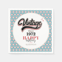 ヴィンテージ- 1972 スタンダードカクテルナプキン