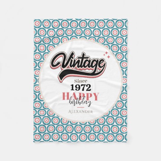 ヴィンテージ- 1972 フリースブランケット (正面)