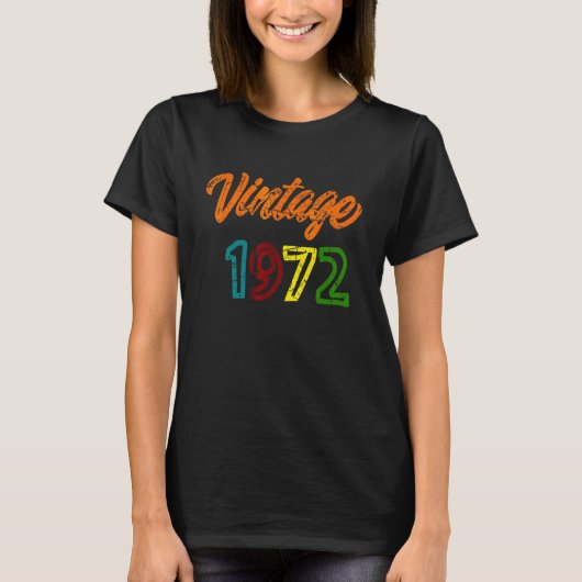 ヴィンテージ 1972 50歳の誕生日 Tシャツ (正面)