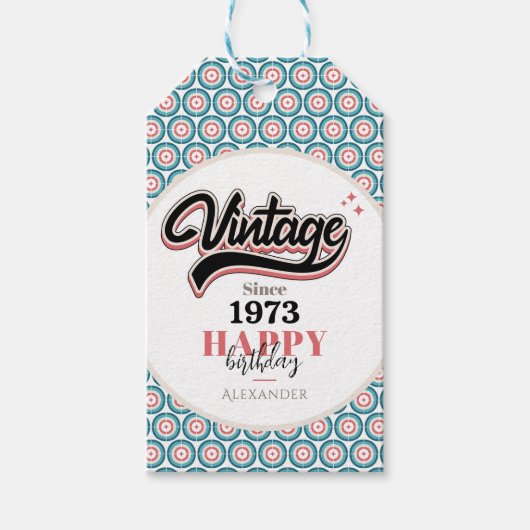 ヴィンテージ- 1973 ギフトタグ (正面)