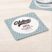 ヴィンテージ- 1973 スクエアペーパーコースター (アングル)