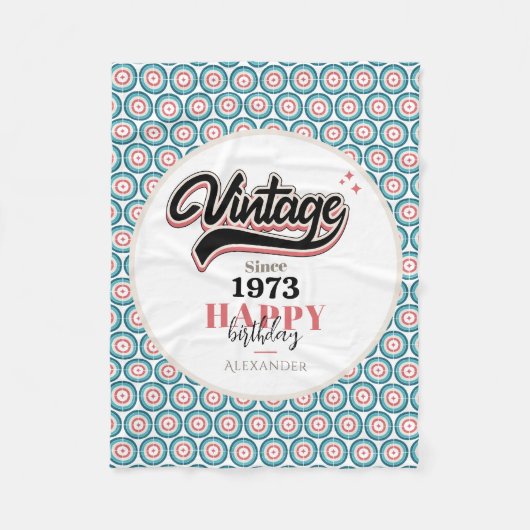 ヴィンテージ- 1973 フリースブランケット (正面)