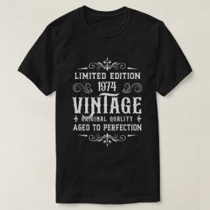 ヴィンテージ 1974 オリジナルパーツ 50歳の誕生日プレゼント Tシャツ