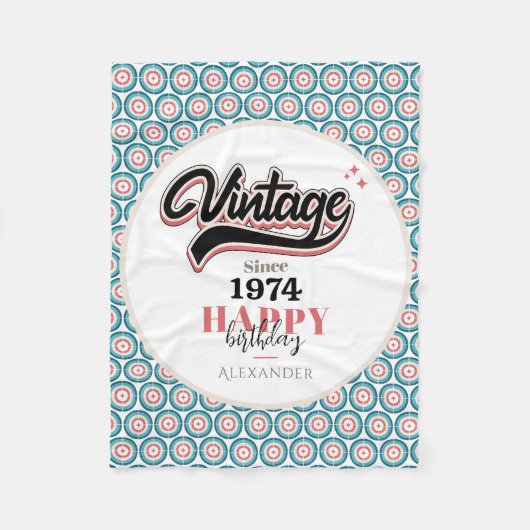 ヴィンテージ- 1974 フリースブランケット (正面)