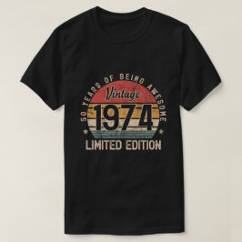 ヴィンテージ 1974 限定版 50歳の誕生日 Tシャツ