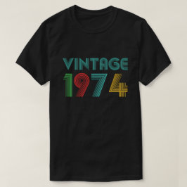 ヴィンテージ 1974 50歳の誕生日ギフト Tシャツ