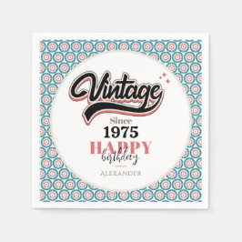 ヴィンテージ- 1975 スタンダードカクテルナプキン