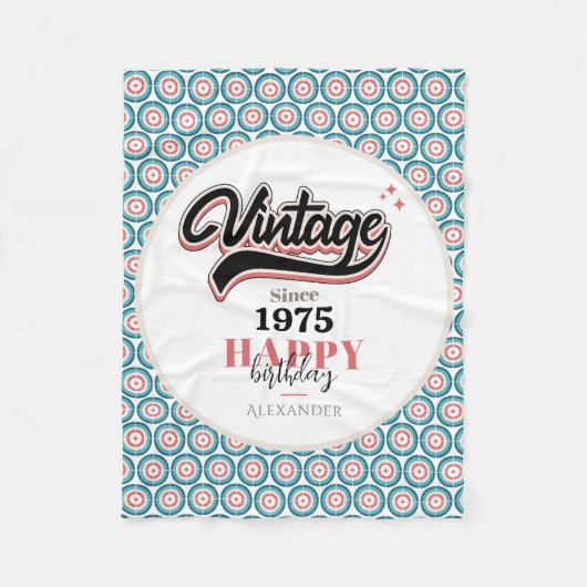 ヴィンテージ- 1975 フリースブランケット (正面)