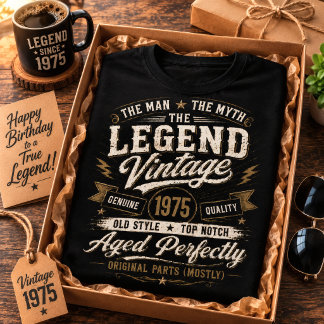 ヴィンテージ 1975 完璧にエイジング 51歳の誕生日 Tシャツ