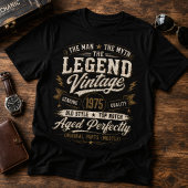 ヴィンテージ 1975 完璧にエイジング 51歳の誕生日 Tシャツ