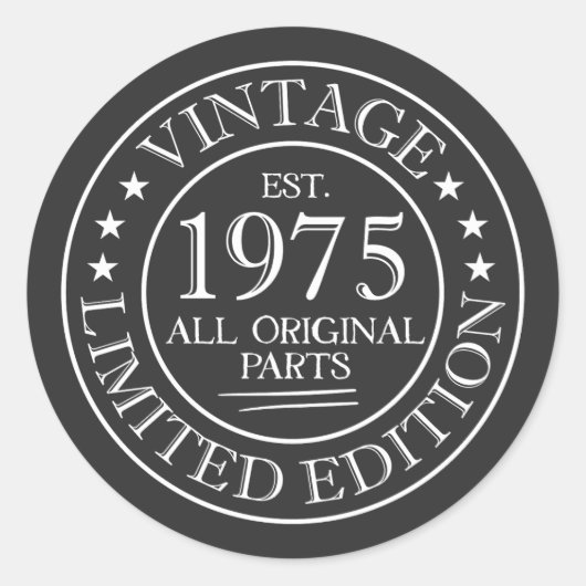 ヴィンテージ 1975 年 シール (正面)