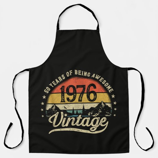 ヴィンテージ 1976年 50歳 50歳の誕生日 エプロン (正面)