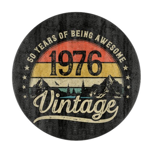 ヴィンテージ 1976年 50歳 50歳の誕生日 カッティングボード (正面)