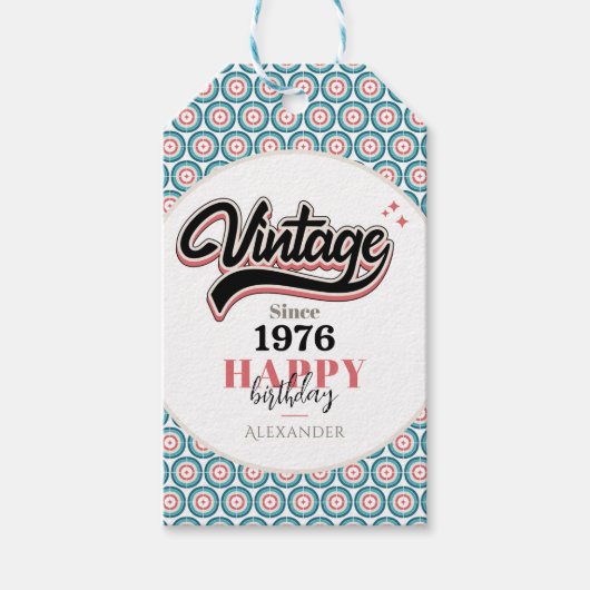 ヴィンテージ- 1976 ギフトタグ (正面)