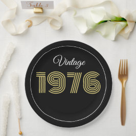 ヴィンテージ 1976 レトロ 誕生日 50歳の誕生日 ペーパープレート
