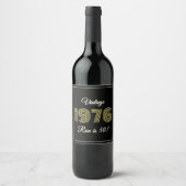 ヴィンテージ 1976 レトロ 誕生日 50歳の誕生日 ワインラベル (正面)