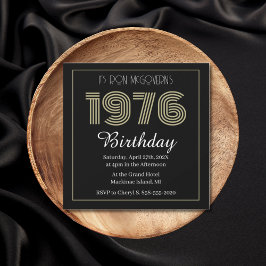 ヴィンテージ 1976 レトロ 誕生日 50歳の誕生日 招待状