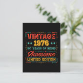 ヴィンテージ 1976 製造 1976年 70歳の誕生日 50周年 ポストカード (スタンド正面)