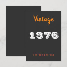 ヴィンテージ 1976 50歳の誕生日 - レトロパーティーグッズ サンキューカード