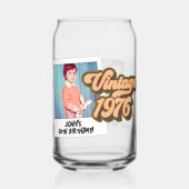 ヴィンテージ 1976 50歳誕生日 フォト ガラス缶 (正面)