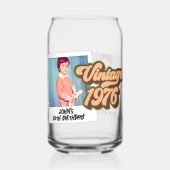 ヴィンテージ 1976 50歳誕生日 フォト ガラス缶 (裏面)