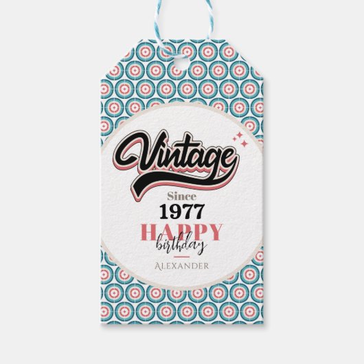 ヴィンテージ- 1977 ギフトタグ (正面)
