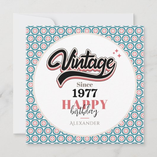 ヴィンテージ- 1977 サンキューカード (正面)