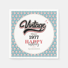 ヴィンテージ- 1977 スタンダードカクテルナプキン