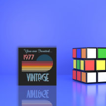 ヴィンテージ 1977 レトロ ストライプ サン 50歳の誕生日 ブラック