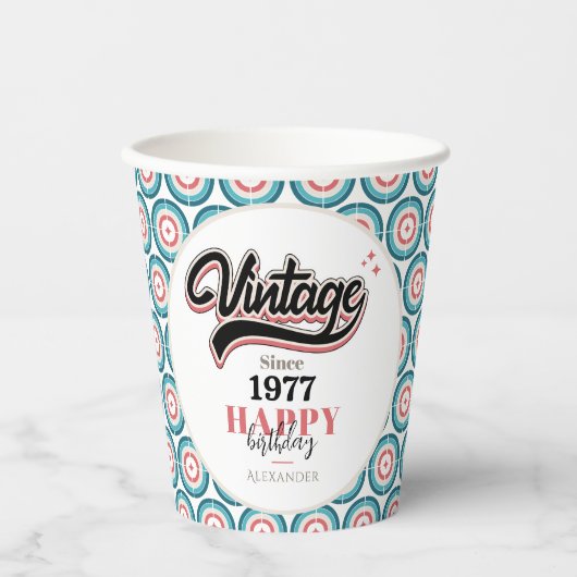 ヴィンテージ- 1977 紙コップ (正面)