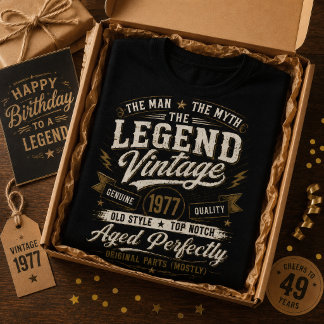 ヴィンテージ 1977 49歳の誕生日おめでとう Tシャツ