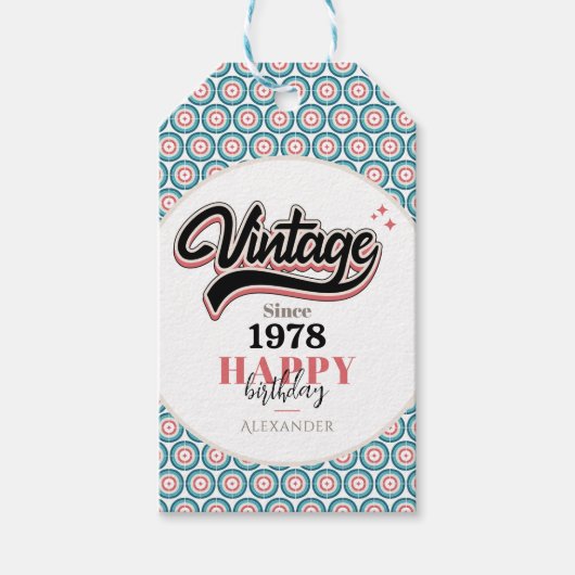 ヴィンテージ- 1978 ギフトタグ (正面)