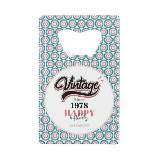 ヴィンテージ- 1978 クレジットカード栓抜き (正面)