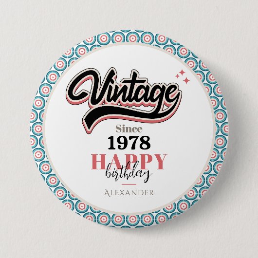 ヴィンテージ- 1978 缶バッジ (正面)