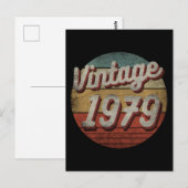 ヴィンテージ 1979年 男女 誕生日プレゼント ポストカード (正面/裏面)