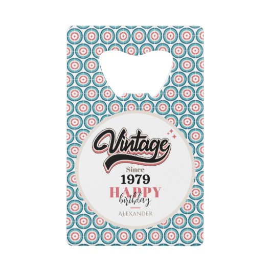 ヴィンテージ- 1979 クレジットカード栓抜き (正面)