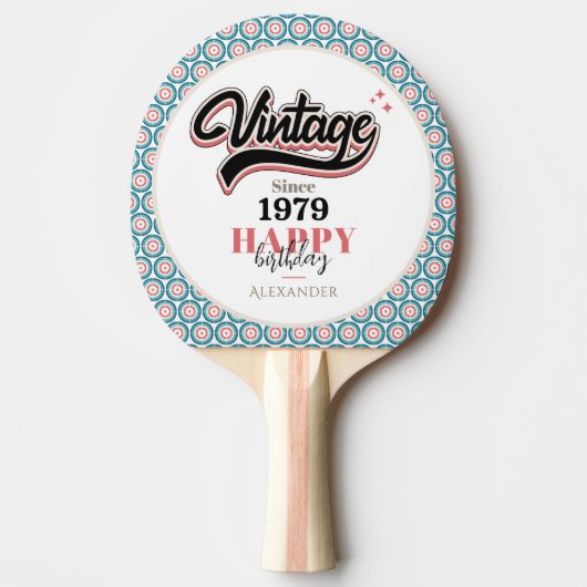 ヴィンテージ- 1979 卓球ラケット (正面)