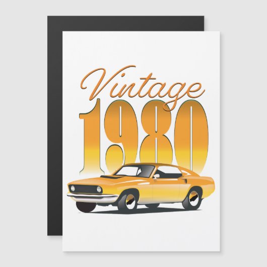 ヴィンテージ 1980 レトロカー (正面/裏面)