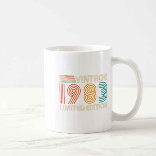 ヴィンテージ 1983 限定版 Clic 1983 メンズ レディース V コーヒーマグカップ (右)