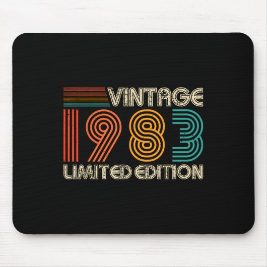 ヴィンテージ 1983 限定版 Clic 1983 メンズ レディース V マウスパッド (正面)