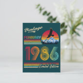 ヴィンテージ 1986年2月 40歳の誕生日 40歳 シーズンポストカード (スタンド正面)