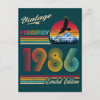 ヴィンテージ 1986年2月 40歳の誕生日 40歳 シーズンポストカード