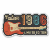 ヴィンテージ 1986年 40歳の誕生日 エレキギター愛好家 シール (正面)