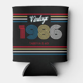 ヴィンテージ 1986 レトロ ストライプ 40歳の誕生日記念品 缶クーラー (正面)